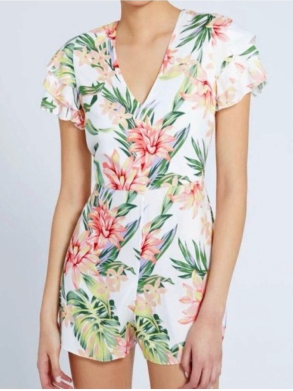 Alice + Olivia Macall Hibiscus Floral Romper NWT Size 0